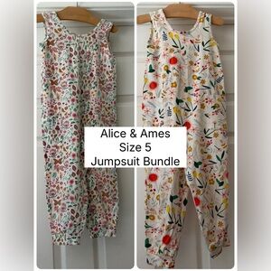 Alice & Ames Size 5 Floral Tank Jumpsuit Bundle